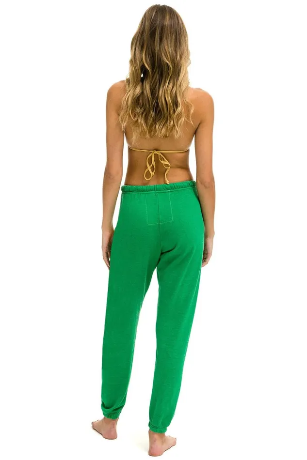 Women Bottoms Aviator Nation RIDE LOGO SWEATPANTS 8211 KELLY GREEN Women Bottoms Aviator Nation RIDE LOGO SWEATPANTS 8211 KELLY GREEN