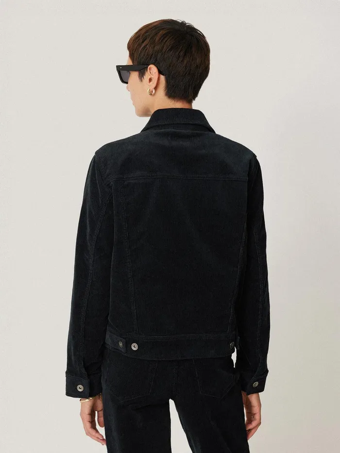 Women Boxy Cord Trucker Jacket Navy Jigsaw Coats and Jackets