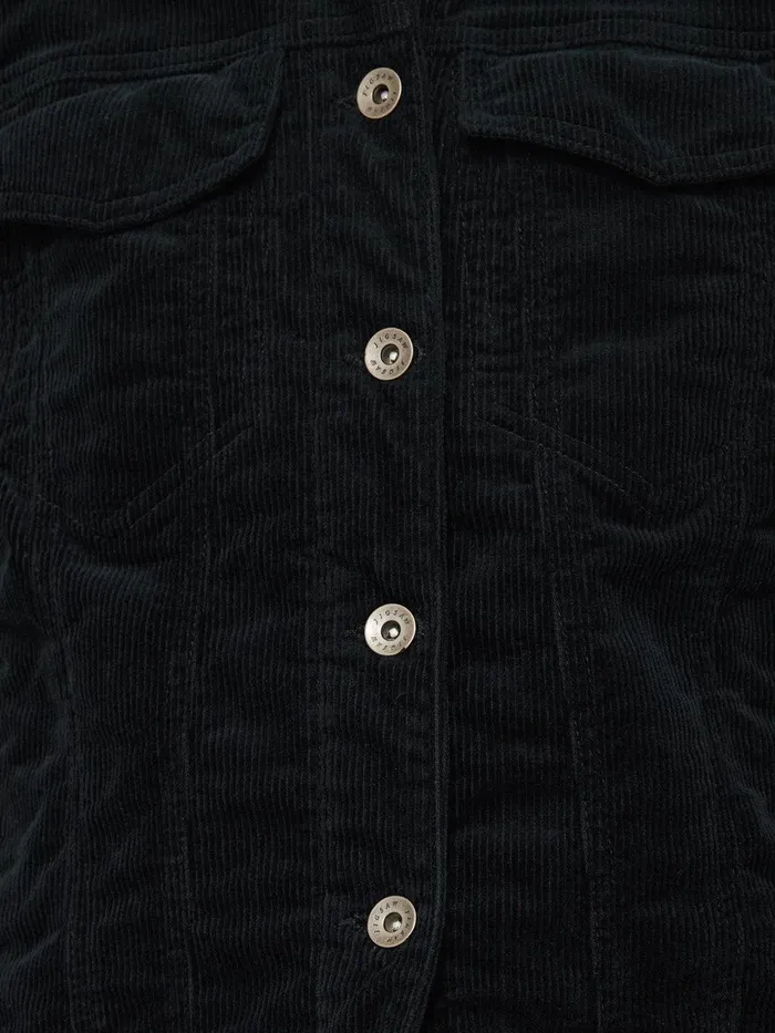 Women Boxy Cord Trucker Jacket Navy Jigsaw Coats and Jackets