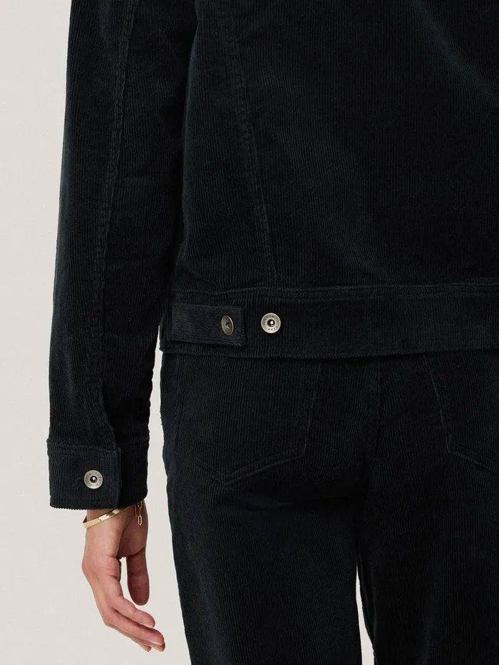 Women Boxy Cord Trucker Jacket Navy Jigsaw Coats and Jackets