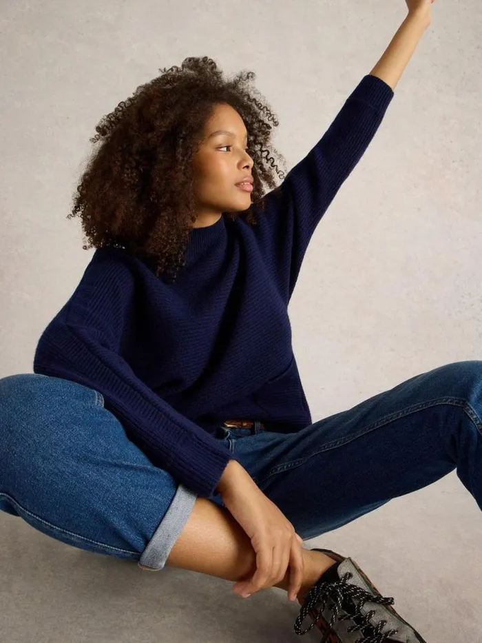 Women CARLI JUMPER Dark Navy White Stuff Knitwear
