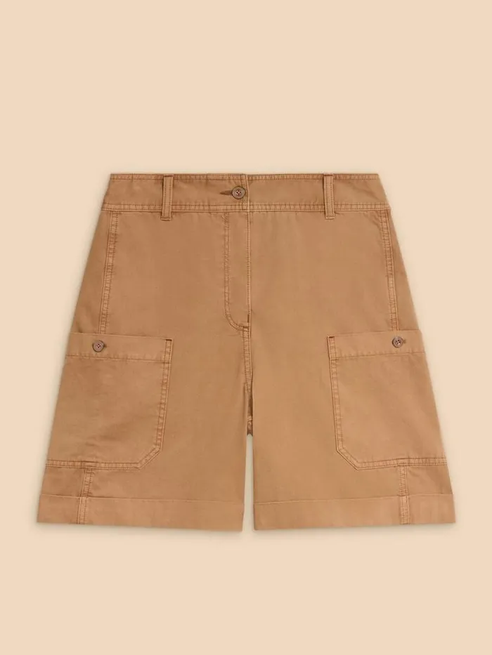 Women Carlie Cargo Shorts Dark Natural White Stuff Trousers