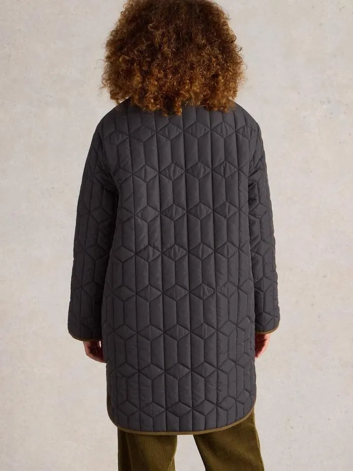 Women Carmel Borg Lined Quilted Coat Dk Grey White Stuff Coats and Jackets Women Carmel Borg Lined Quilted Coat Dk Grey White Stuff Coats and Jackets