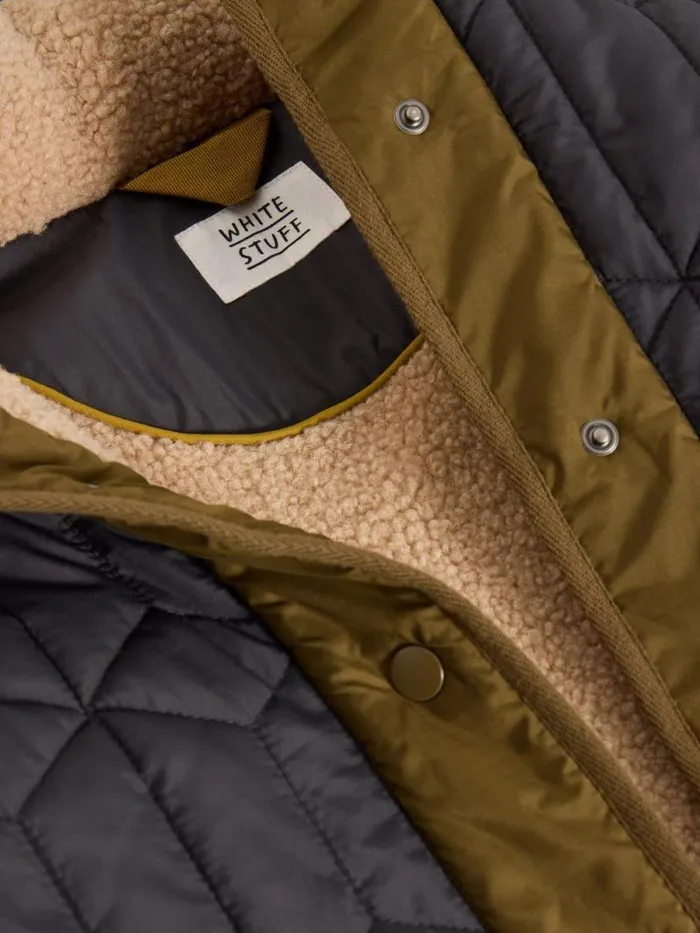 Women Carmel Borg Lined Quilted Coat Dk Grey White Stuff Coats and Jackets Women Carmel Borg Lined Quilted Coat Dk Grey White Stuff Coats and Jackets