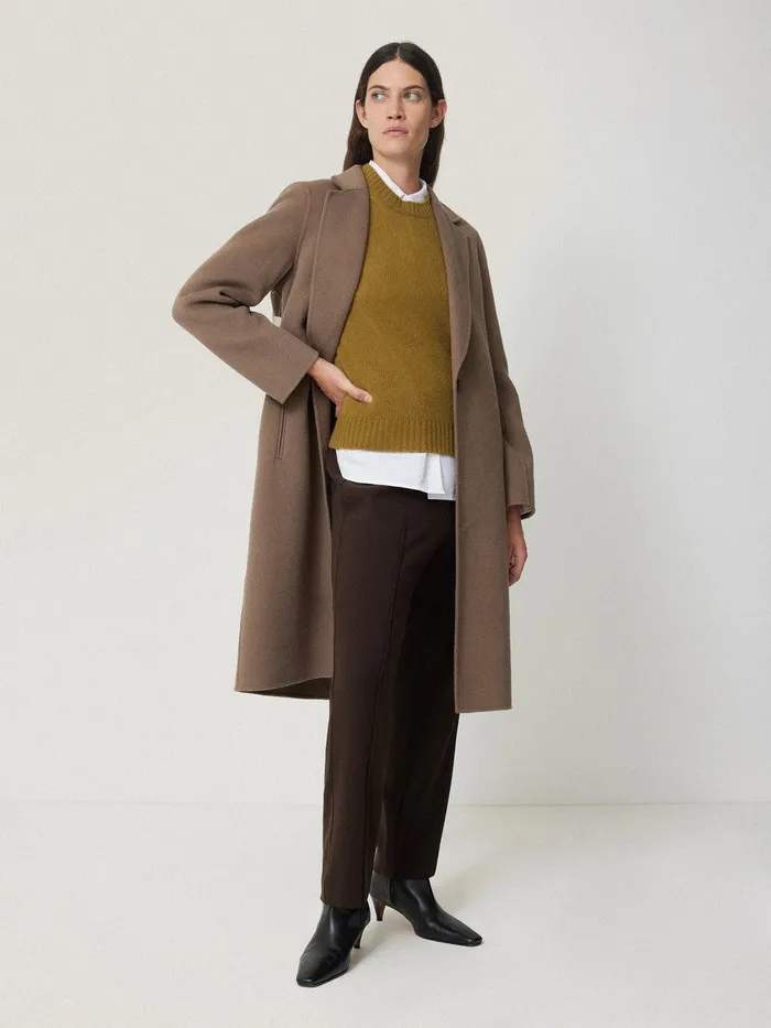 Women Cashmere Crew Neck Tank Light Olive Jigsaw Knitwear and Cashmere