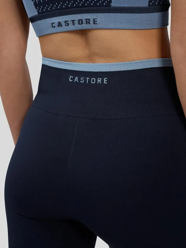 Women Castore Leggings WoFlow Training Length Seamless Leggings 8211 Navy