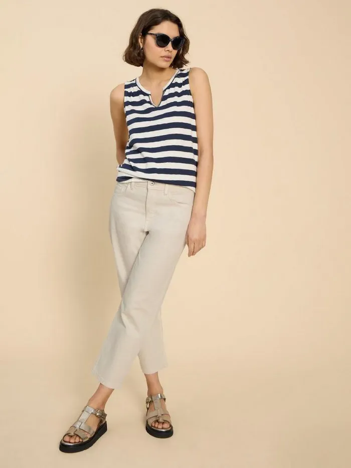 Women Charlie Straight Crop Jean Light Natural White Stuff Jeans