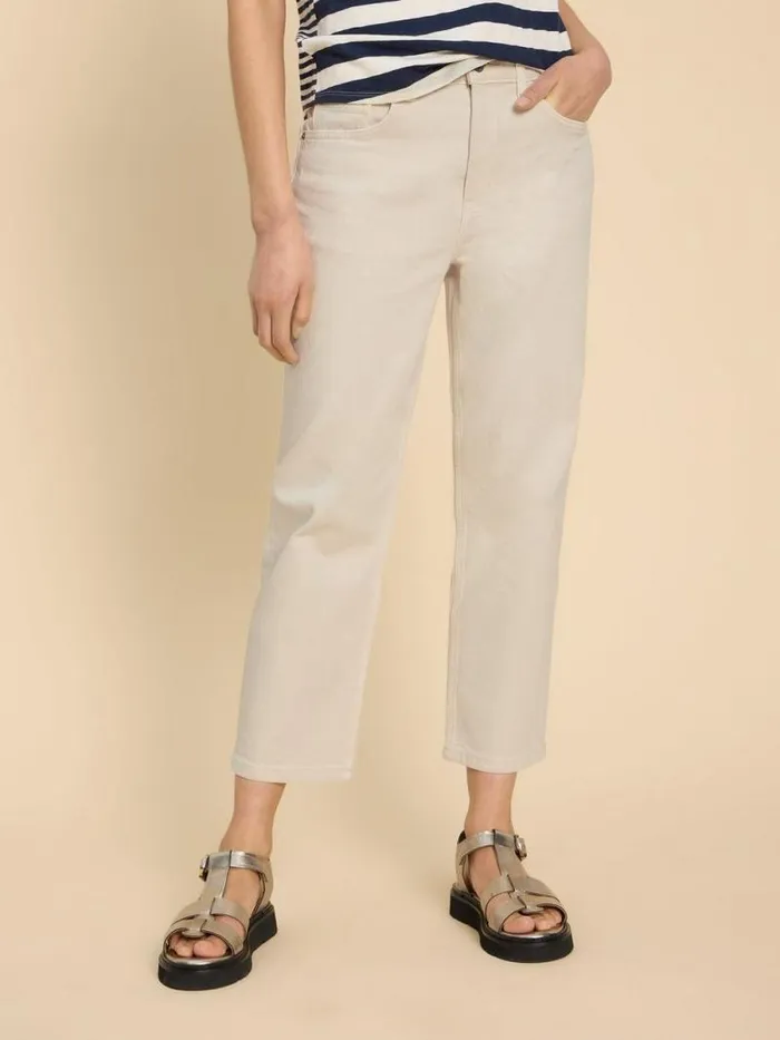 Women Charlie Straight Crop Jean Light Natural White Stuff Jeans