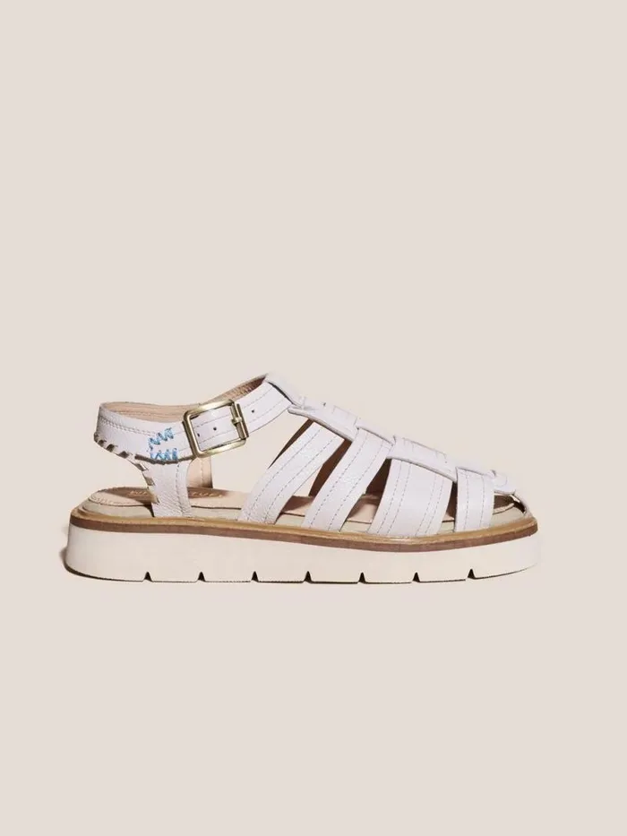 Women Chunky Fisherman Sandal Light Natural White Stuff Sandals