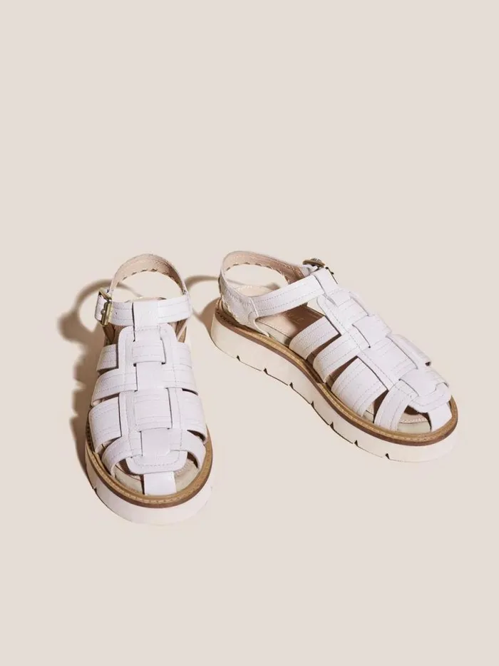 Women Chunky Fisherman Sandal Light Natural White Stuff Sandals