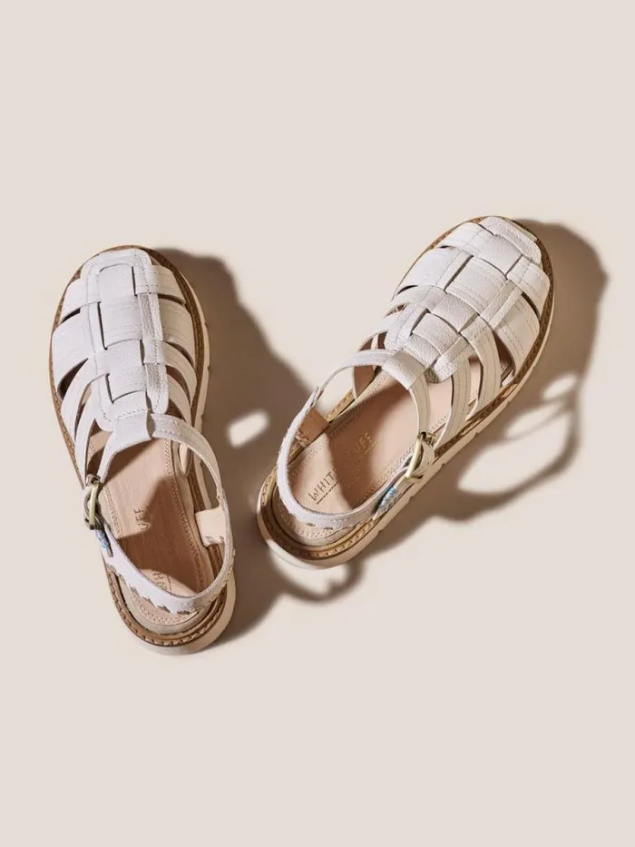 Women Chunky Fisherman Sandal Light Natural White Stuff Sandals