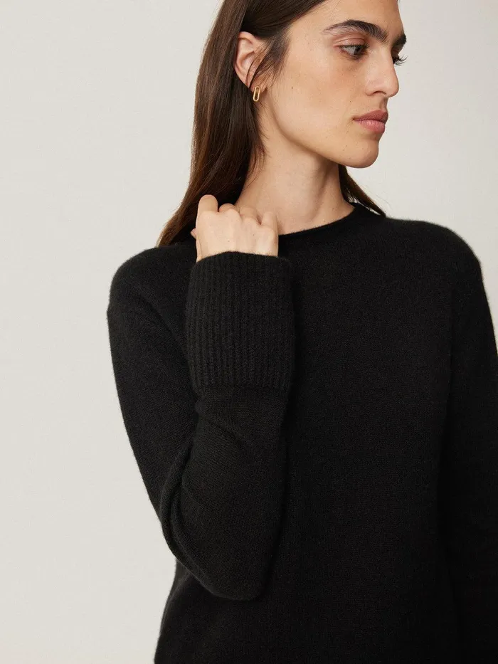 Women Cloud Cashmere Eldon Jumper Black Jigsaw Knitwear and Cashmere