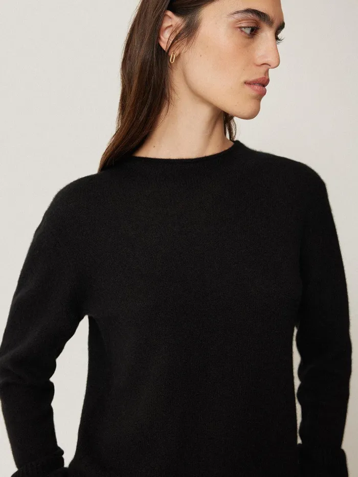 Women Cloud Cashmere Eldon Jumper Black Jigsaw Knitwear and Cashmere