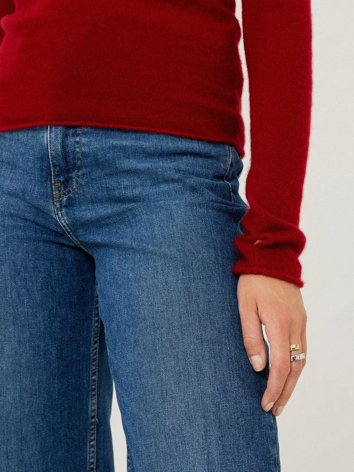 Women Cloud Cashmere Polo Jumper Red Jigsaw Knitwear and Cashmere
