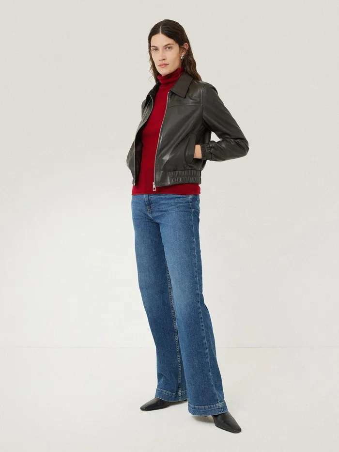 Women Cloud Cashmere Polo Jumper Red Jigsaw Knitwear and Cashmere