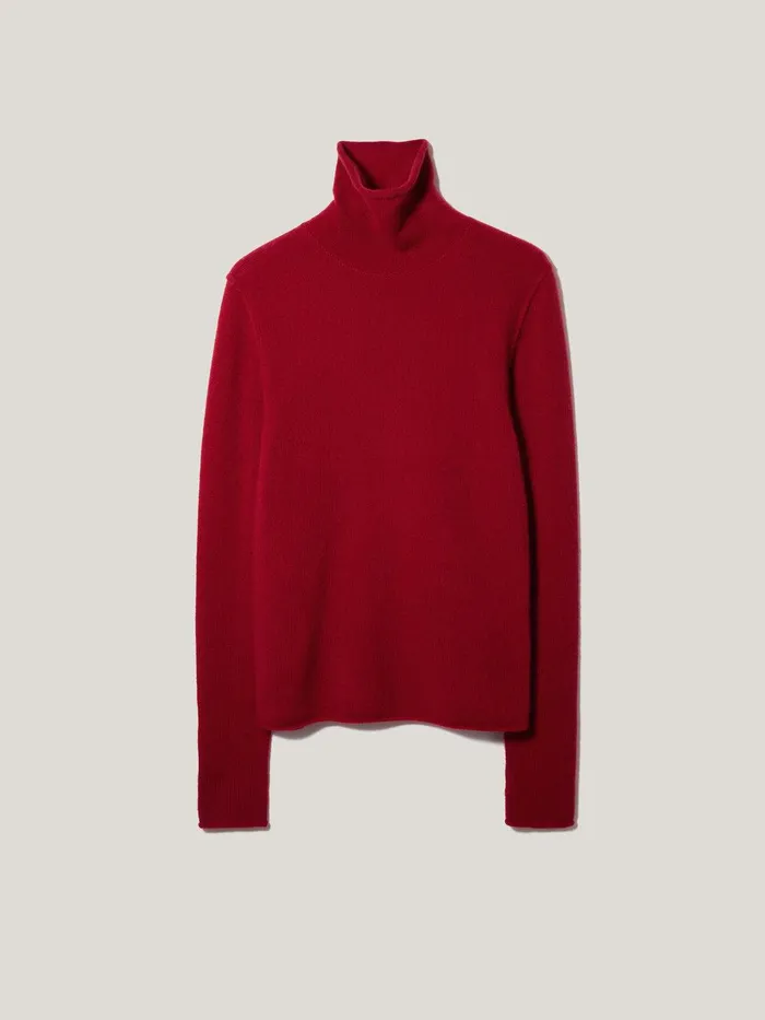 Women Cloud Cashmere Polo Jumper Red Jigsaw Knitwear and Cashmere