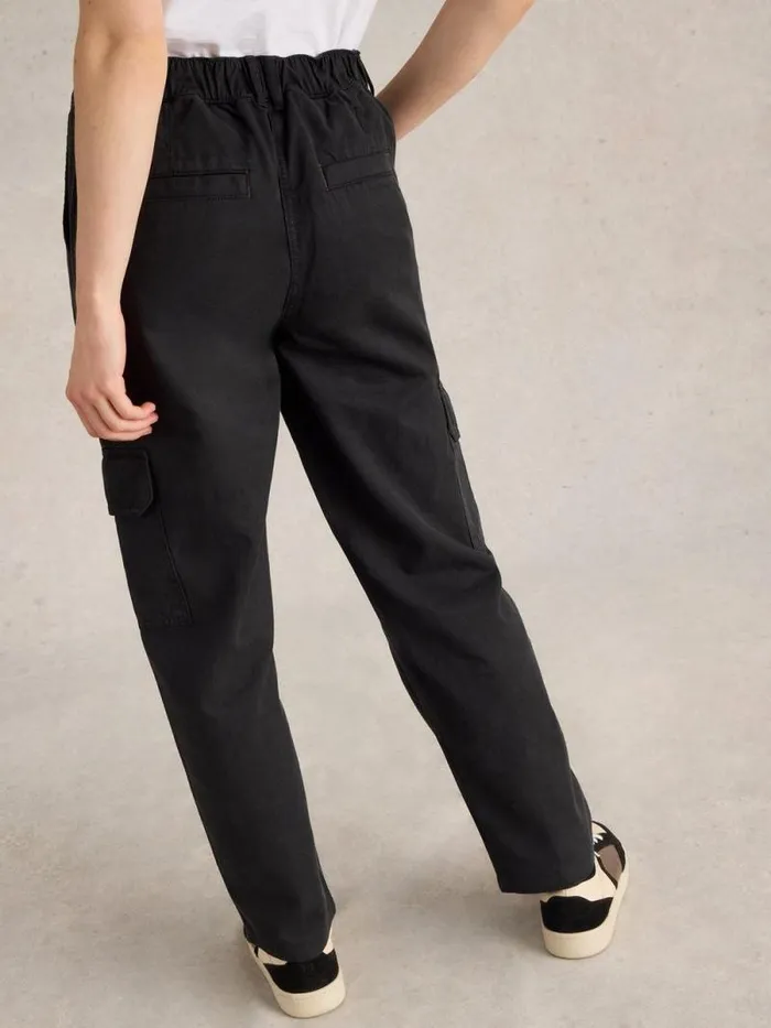 Women Clover Cargo Trouser Pure Black White Stuff Trousers Women Clover Cargo Trouser Pure Black White Stuff Trousers