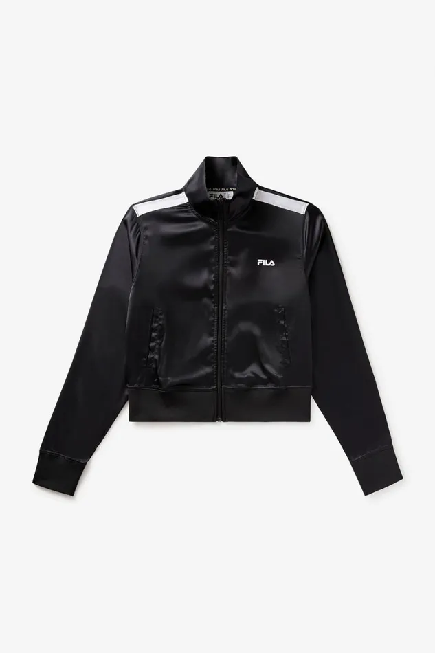 Women Coats and Jackets Fila Satin Track Jacket