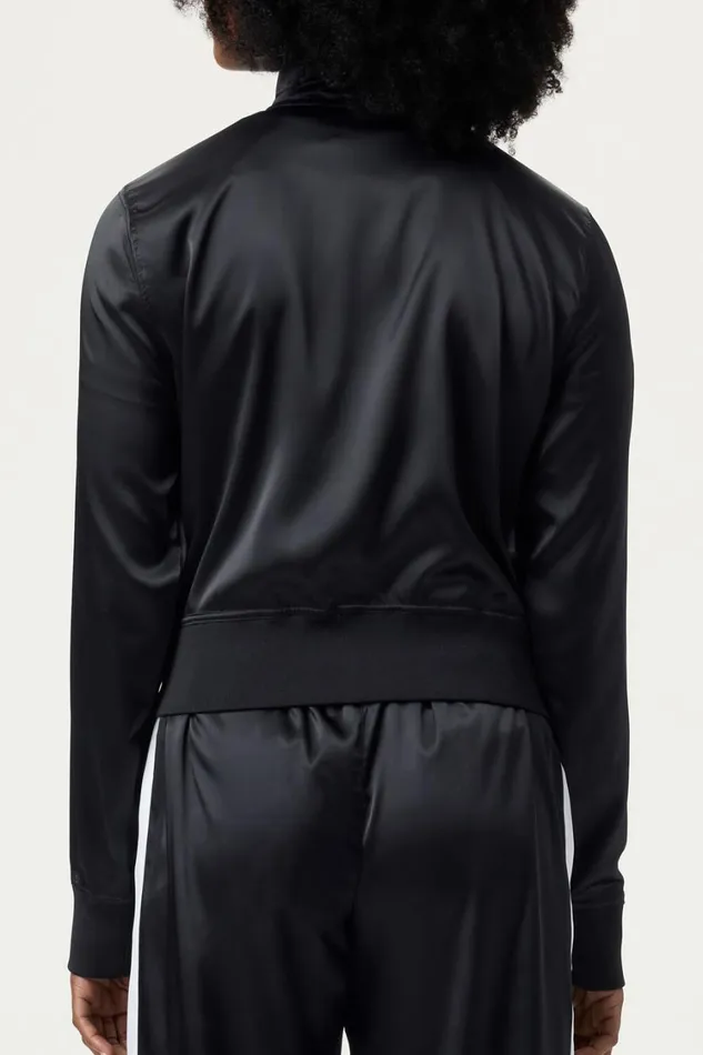 Women Coats and Jackets Fila Satin Track Jacket Women Coats and Jackets Fila Satin Track Jacket