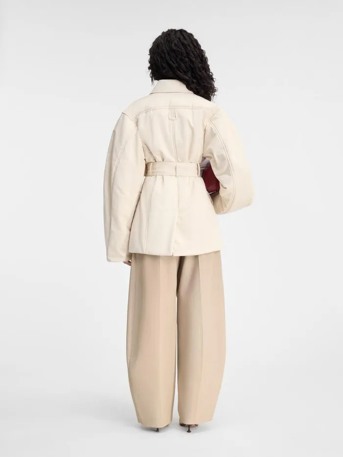 Women Coats and Jackets JACQUEMUS The Bari Jacket Beige Women Coats and Jackets JACQUEMUS The Bari Jacket Beige