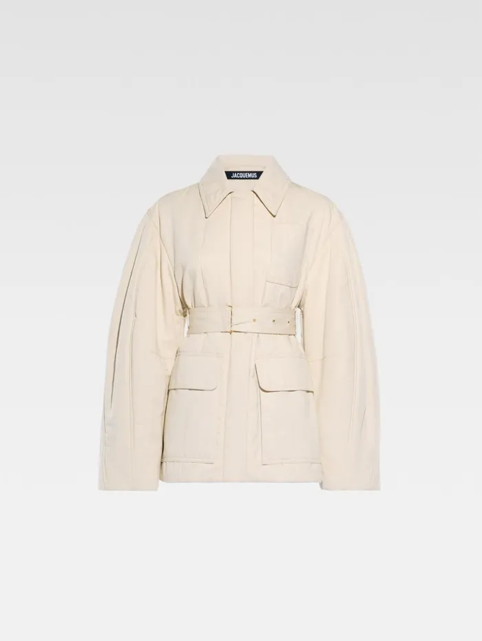 Women Coats and Jackets JACQUEMUS The Bari Jacket Beige Women Coats and Jackets JACQUEMUS The Bari Jacket Beige