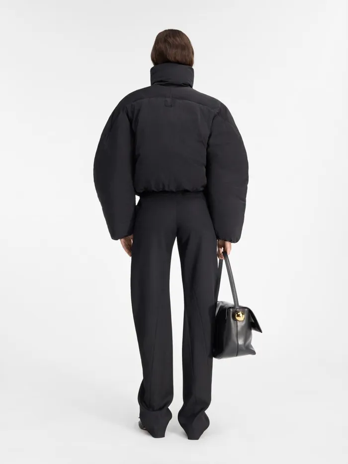 Women Coats and Jackets JACQUEMUS The Caraco Cropped Puffer Jacket Black Women Coats and Jackets JACQUEMUS The Caraco Cropped Puffer Jacket Black