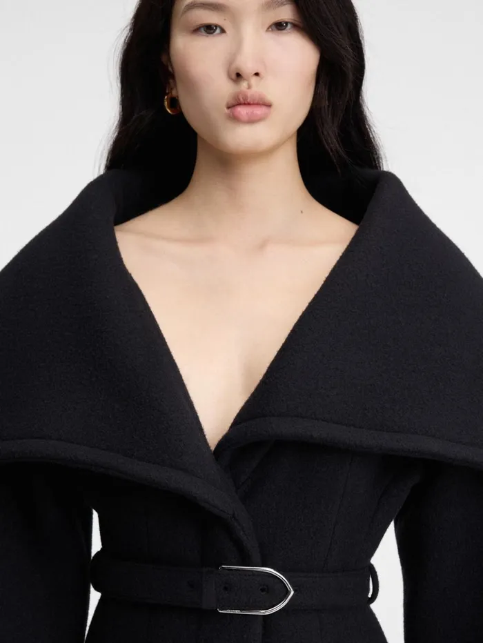 Women Coats and Jackets JACQUEMUS The Caruso Coat Black