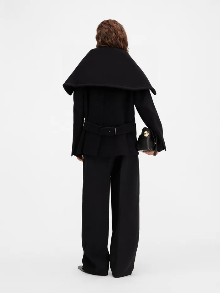 Women Coats and Jackets JACQUEMUS The Caruso Peacoat Black Women Coats and Jackets JACQUEMUS The Caruso Peacoat Black