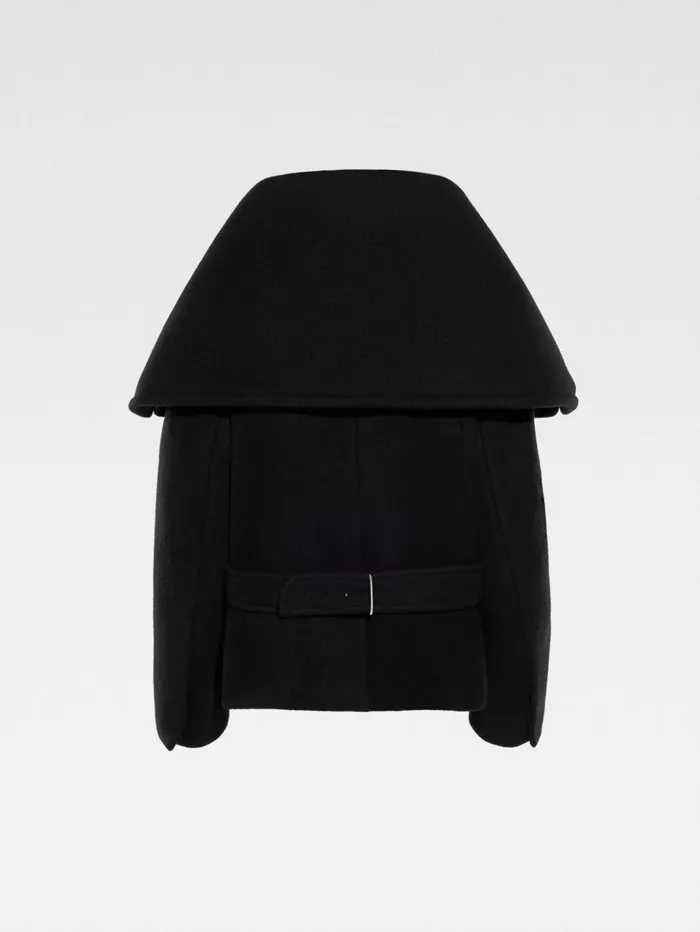 Women Coats and Jackets JACQUEMUS The Caruso Peacoat Black Women Coats and Jackets JACQUEMUS The Caruso Peacoat Black