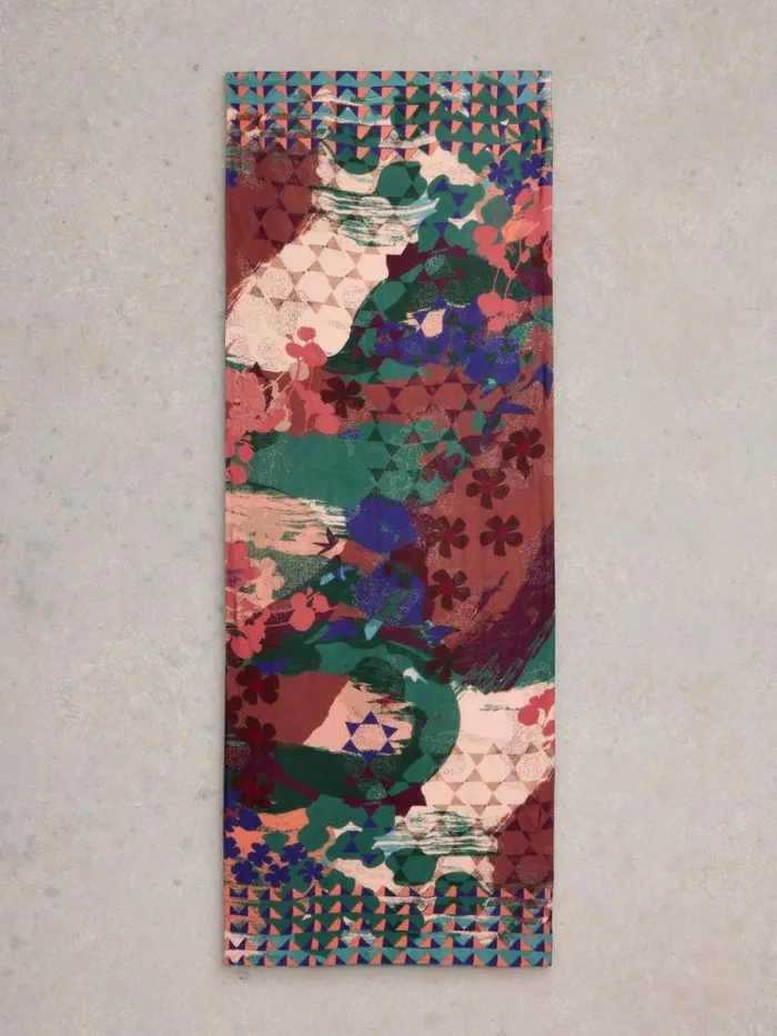Women Collage Print Scarf Pink Multi White Stuff Scarves