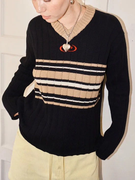 Women Collin V Neck Pullover Black Sweaters Lisa Says Gah