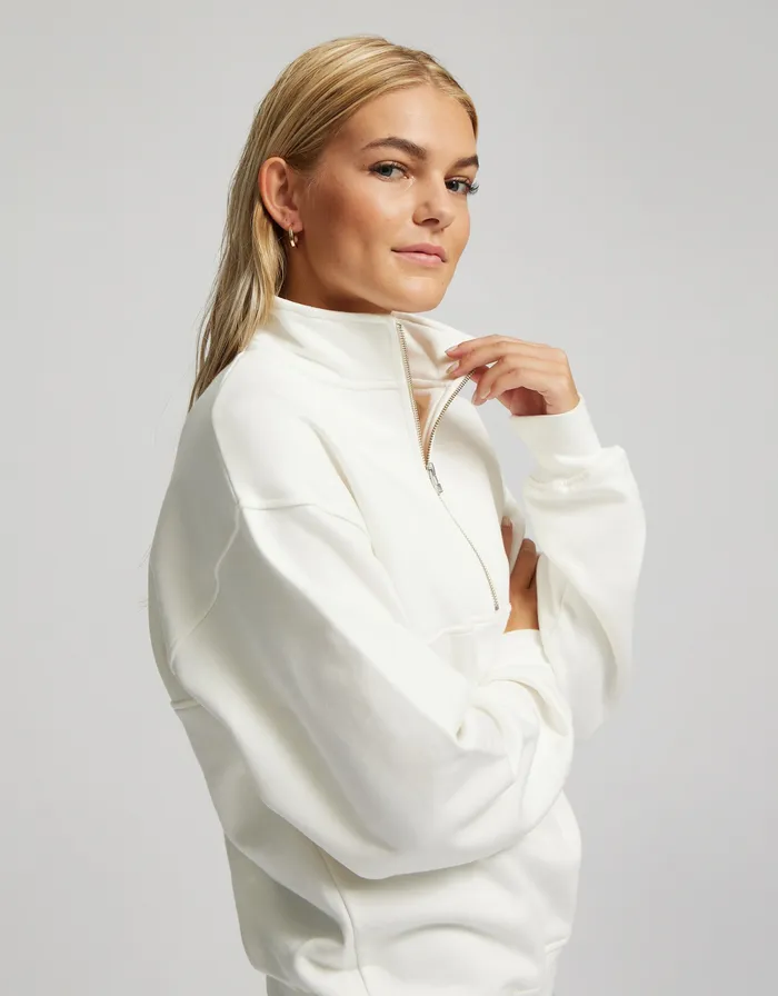 Women Colorfulstandard Organic Quarter Zip 8211 Soft Lavender Quarter Zips