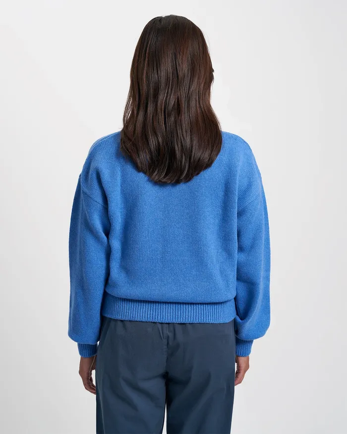 Women Colorfulstandard Oversized Merino Wool Crew 8211 Deep Black Knit Sweaters