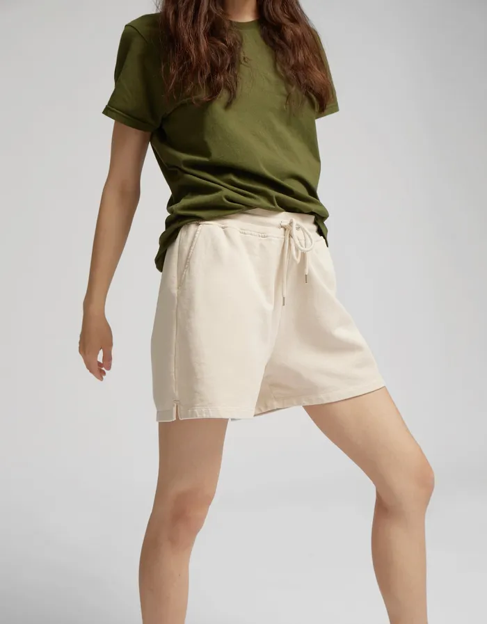 Women Colorfulstandard Women Organic Sweatshorts 8211 Soft Yellow Shorts