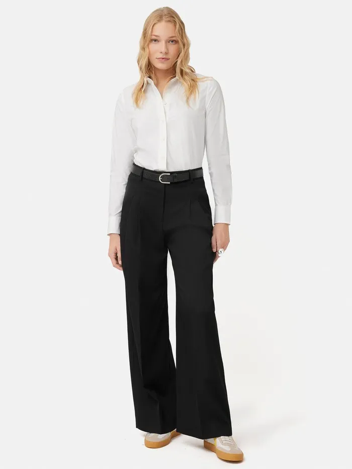 Women Cotton Fitted Shirt White Jigsaw Shirts and Tops