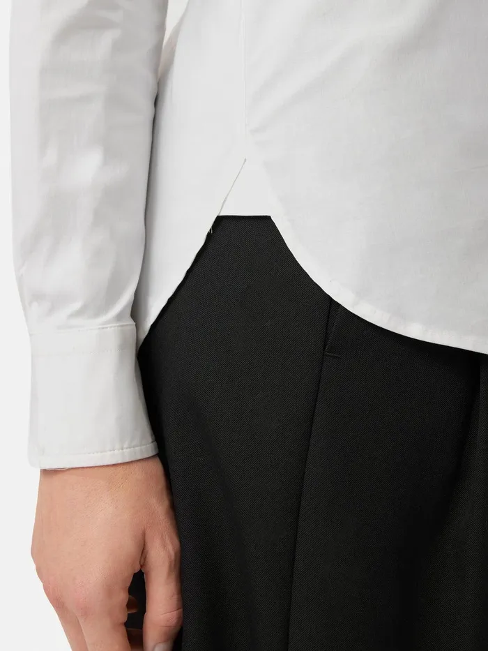 Women Cotton Fitted Shirt White Jigsaw Shirts and Tops