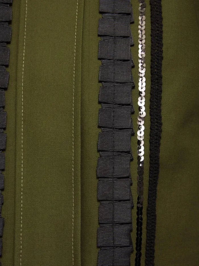 Women Cotton Trim Detail Jacket Khaki Jigsaw Coords