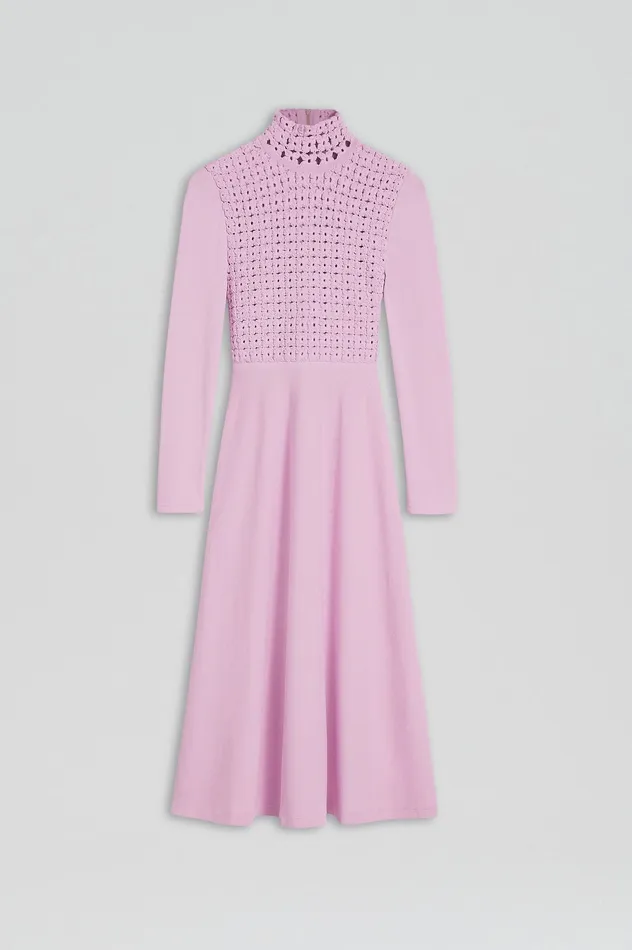 Women CREPE KNIT DAISY DRESS MAUVE Dresses Scanlan Theodore Women CREPE KNIT DAISY DRESS MAUVE Dresses Scanlan Theodore
