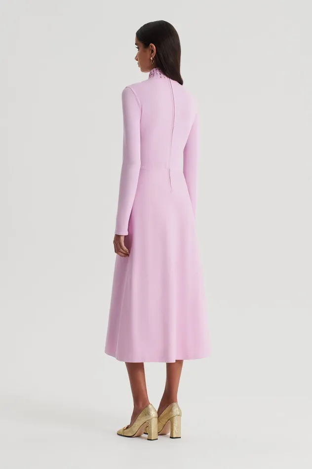 Women CREPE KNIT DAISY DRESS MAUVE Dresses Scanlan Theodore Women CREPE KNIT DAISY DRESS MAUVE Dresses Scanlan Theodore