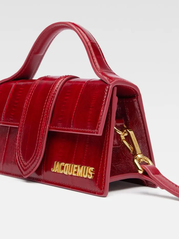 Women Crossbody and Handbags JACQUEMUS The Bambino Dark Red Women Crossbody and Handbags JACQUEMUS The Bambino Dark Red