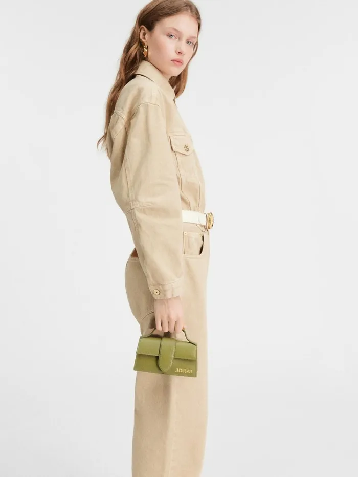 Women Crossbody and Handbags JACQUEMUS The Bambino Khaki Women Crossbody and Handbags JACQUEMUS The Bambino Khaki