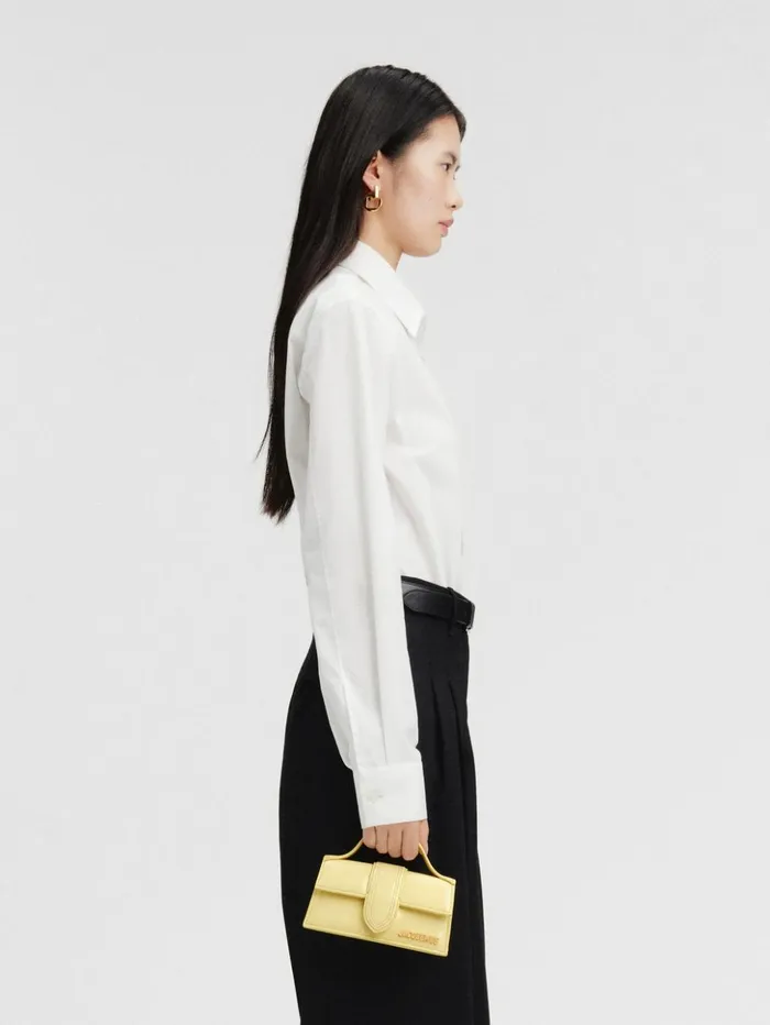 Women Crossbody and Handbags JACQUEMUS The Bambino Pale Yellow Women Crossbody and Handbags JACQUEMUS The Bambino Pale Yellow