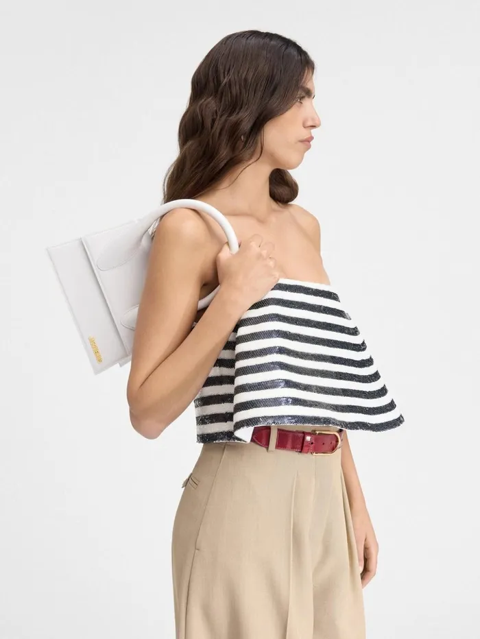 Women Crossbody and Handbags JACQUEMUS The Large Chiquito White Women Crossbody and Handbags JACQUEMUS The Large Chiquito White