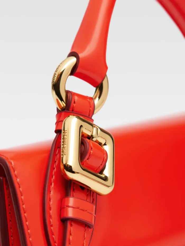 Women Crossbody and Handbags JACQUEMUS The Long Chiquito With Buckle Orange Women Crossbody and Handbags JACQUEMUS The Long Chiquito With Buckle Orange