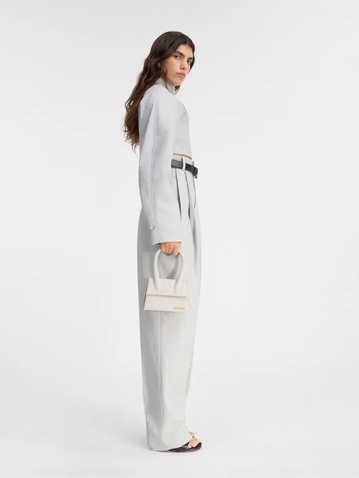 Women Crossbody and Handbags JACQUEMUS The Medium Chiquito Light Greige Women Crossbody and Handbags JACQUEMUS The Medium Chiquito Light Greige
