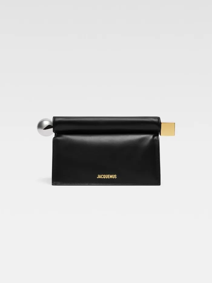 Women Crossbody and Handbags JACQUEMUS The Rond Carr Clutch Black