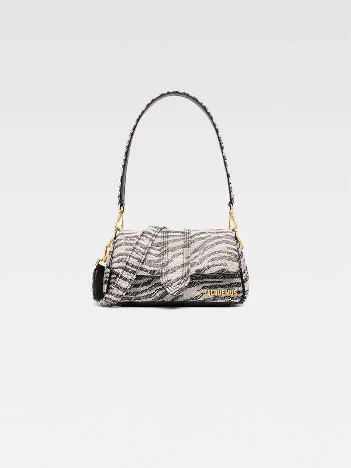 Women Crossbody and Handbags JACQUEMUS The Small Bambimou Black and White Zebra