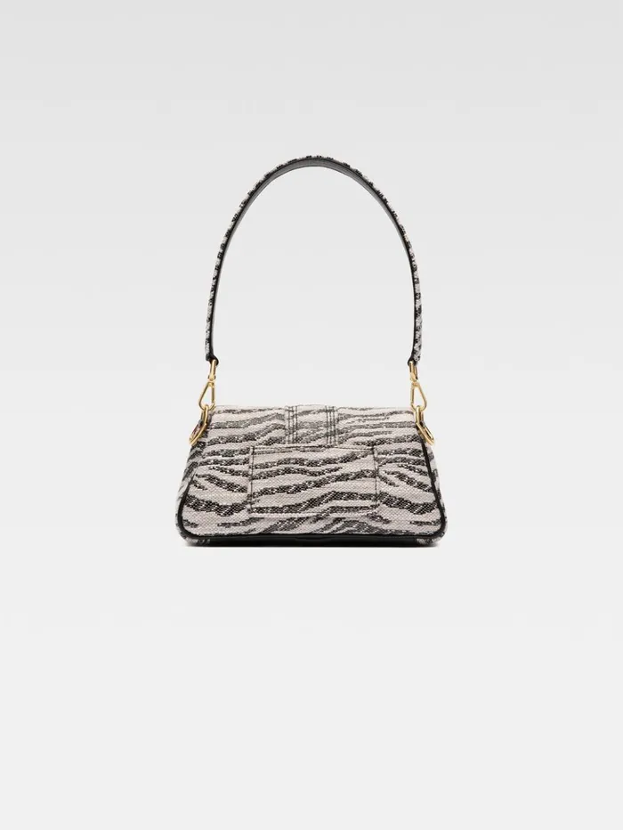 Women Crossbody and Handbags JACQUEMUS The Small Bambimou Black and White Zebra Women Crossbody and Handbags JACQUEMUS The Small Bambimou Black and White Zebra