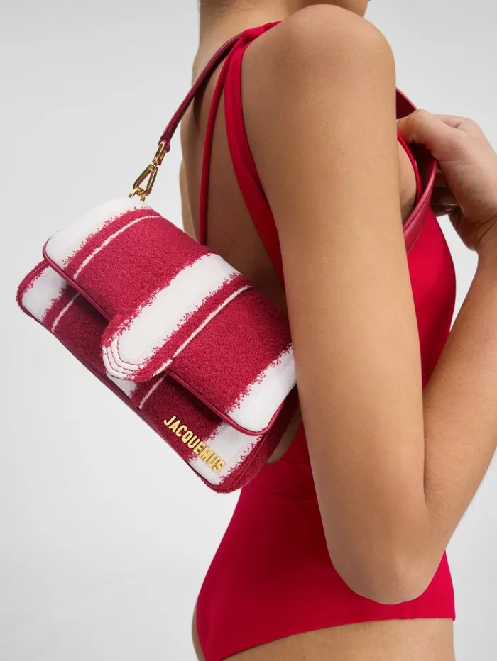 Women Crossbody and Handbags JACQUEMUS The Small Bambimou Print Red Women Crossbody and Handbags JACQUEMUS The Small Bambimou Print Red