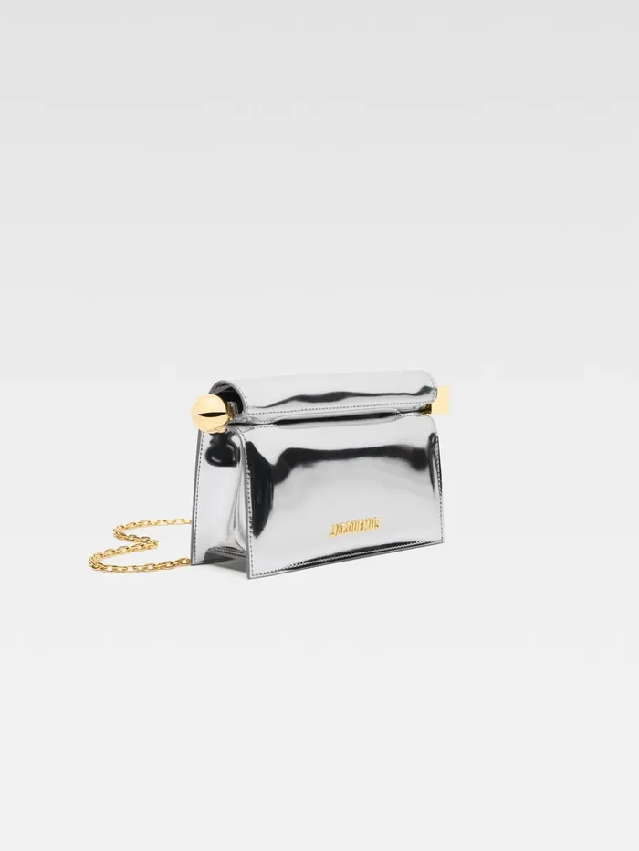 Women Crossbody and Handbags JACQUEMUS The Small Rond Carr Clutch Silver
